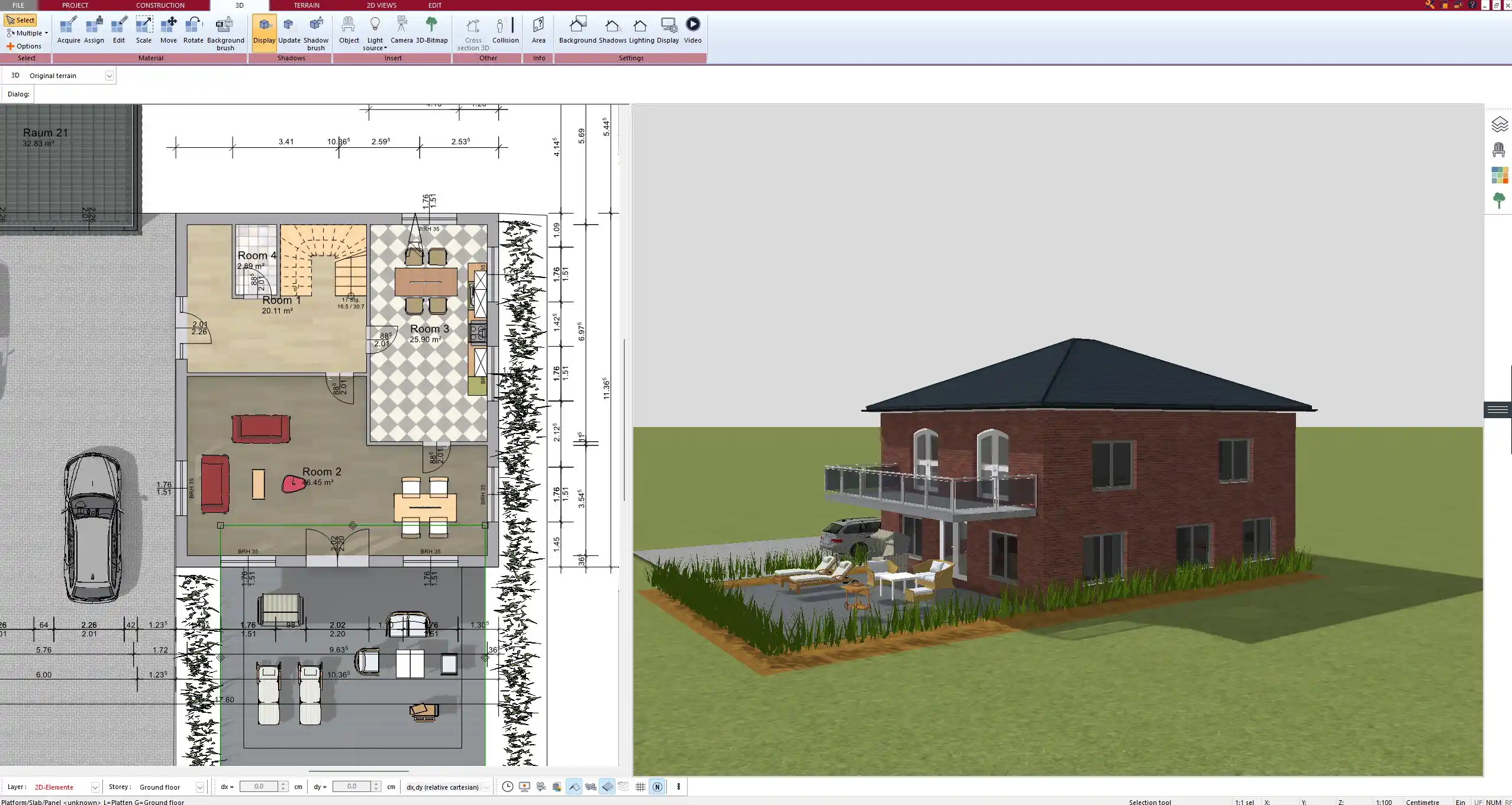 Floor plan created with Plan7Architect zoning optimized for sunlight and natural ventilation