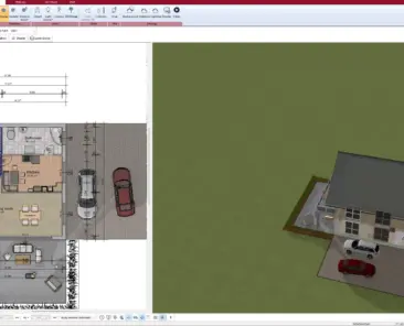 Floor plan layout created with Plan7Architect – initial 2D drafting of a luxury home