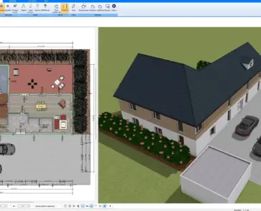 Floor plan layout of a mobile home created with Plan7Architect