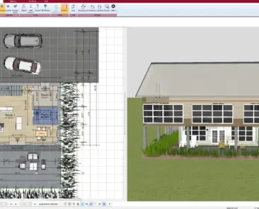 Floor plan of a modern mobile home designed with Plan7Architect