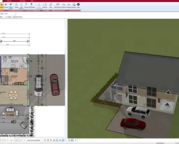 Floor plan of a tiny house created with Plan7Architect – compact layout with clear zoning