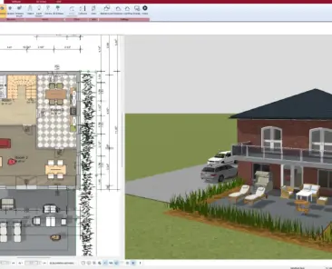 Floor plan of a traditional chalet layout – created with Plan7Architect