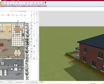 Floor plan of a traditional clay house designed with Plan7Architect