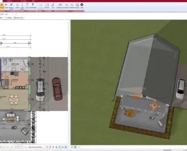 Floor plan of an attic apartment created with Plan7Architect in 2D view