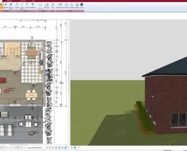 Floor plan of an old building created in 2D using Plan7Architect