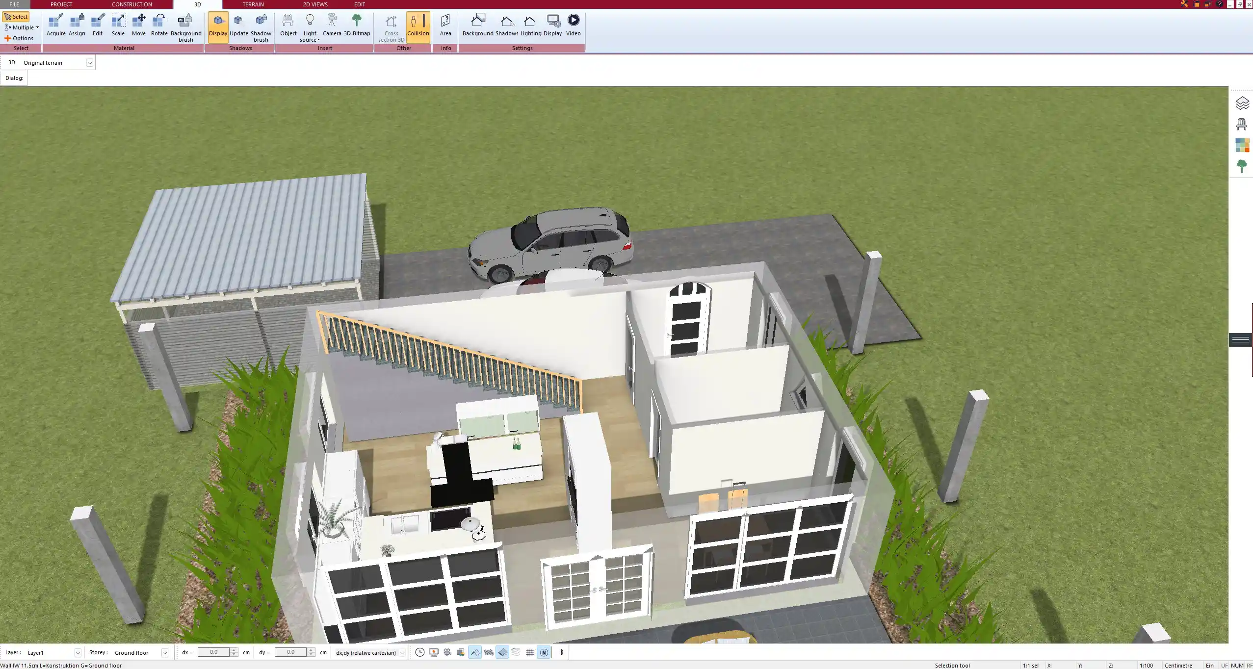 Interior layout and furniture placement planned using Plan7Architect’s drag-and-drop tools