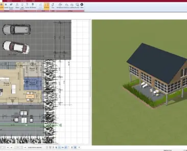 Modular home floor plan designed with Plan7Architect – detailed 2D layout of all rooms and walls
