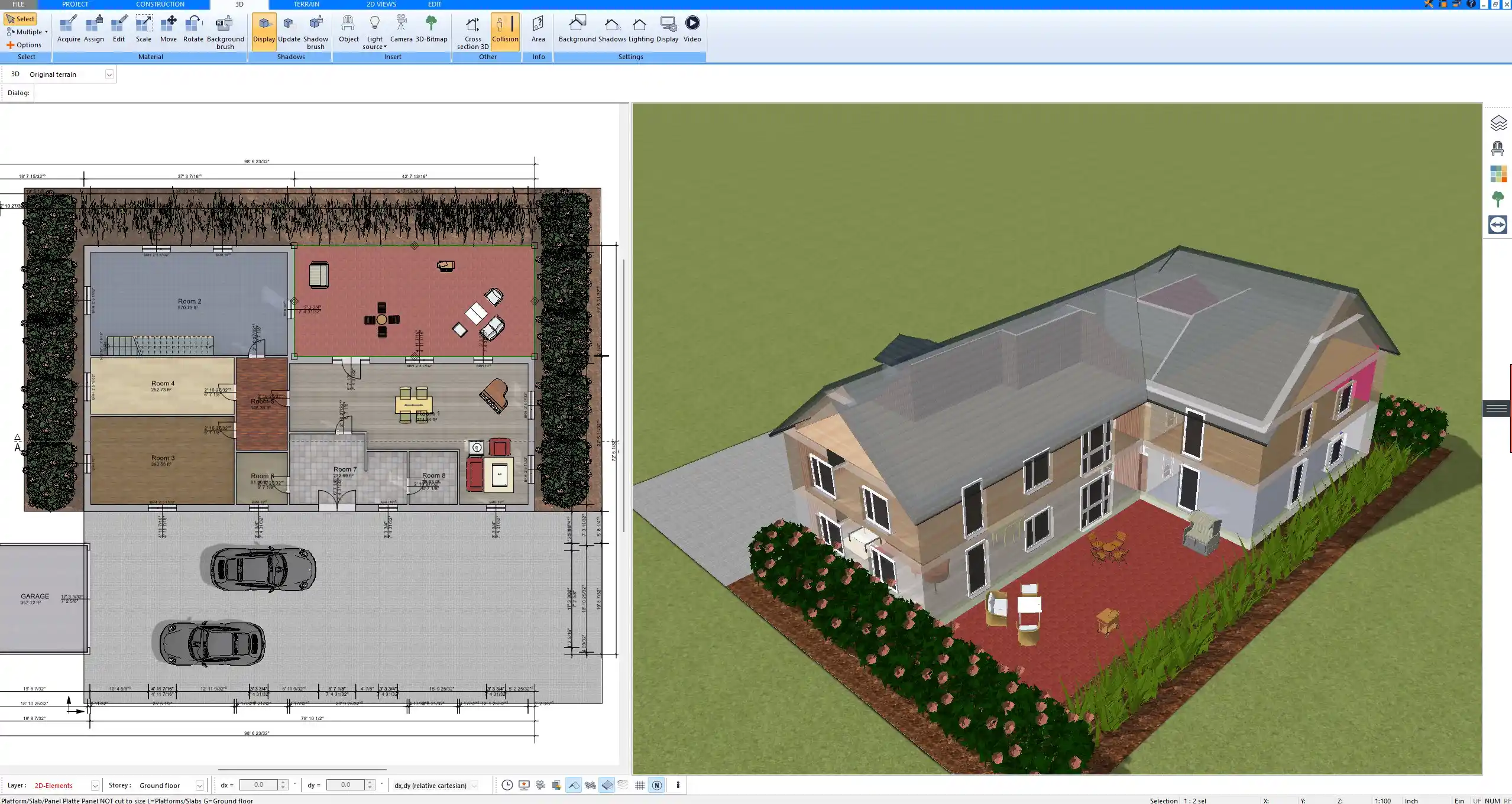 Multi-phase family layout created in Plan7Architect – toddler room and teen room side by side