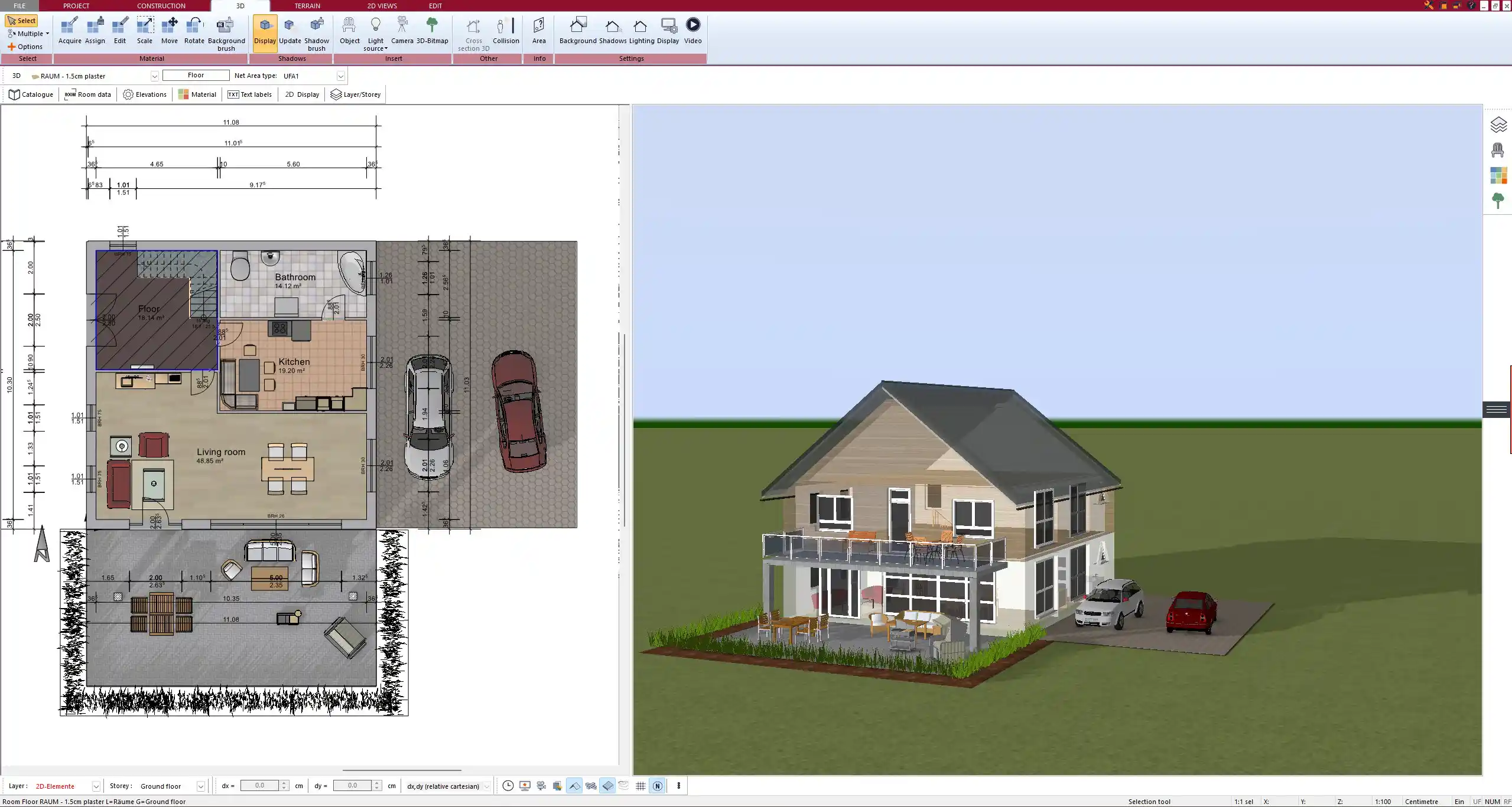Passive House floor plan created with Plan7Architect – compact and solar-optimized layout
