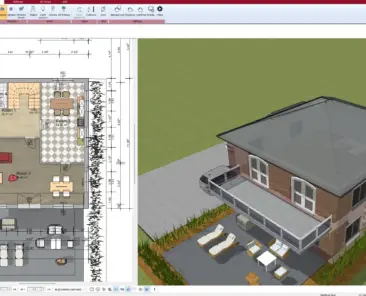 Penthouse roof terrace design created with Plan7Architect
