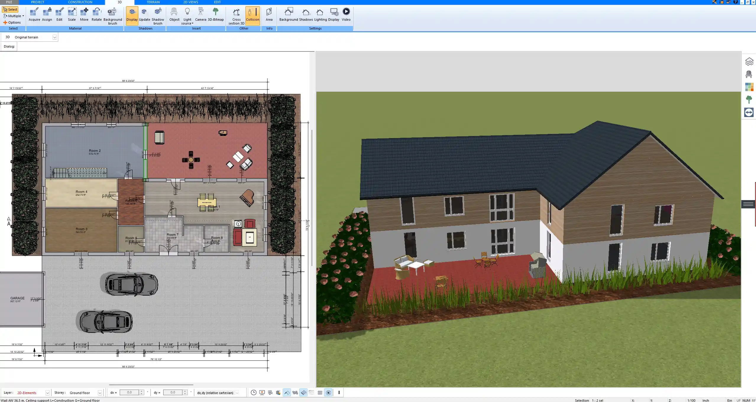 Real-Time 3D View of the Floor Plan Using Plan7Architect