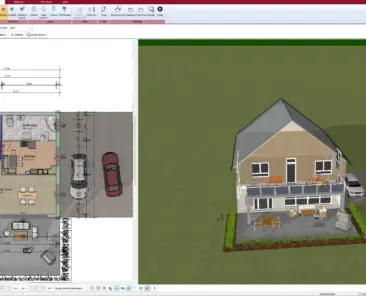 Solid house floor plan created with Plan7Architect – detailed 2D layout with load-bearing walls