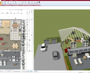 Timber frame wall layout created with Plan7Architect – including stud spacing and insulation layers