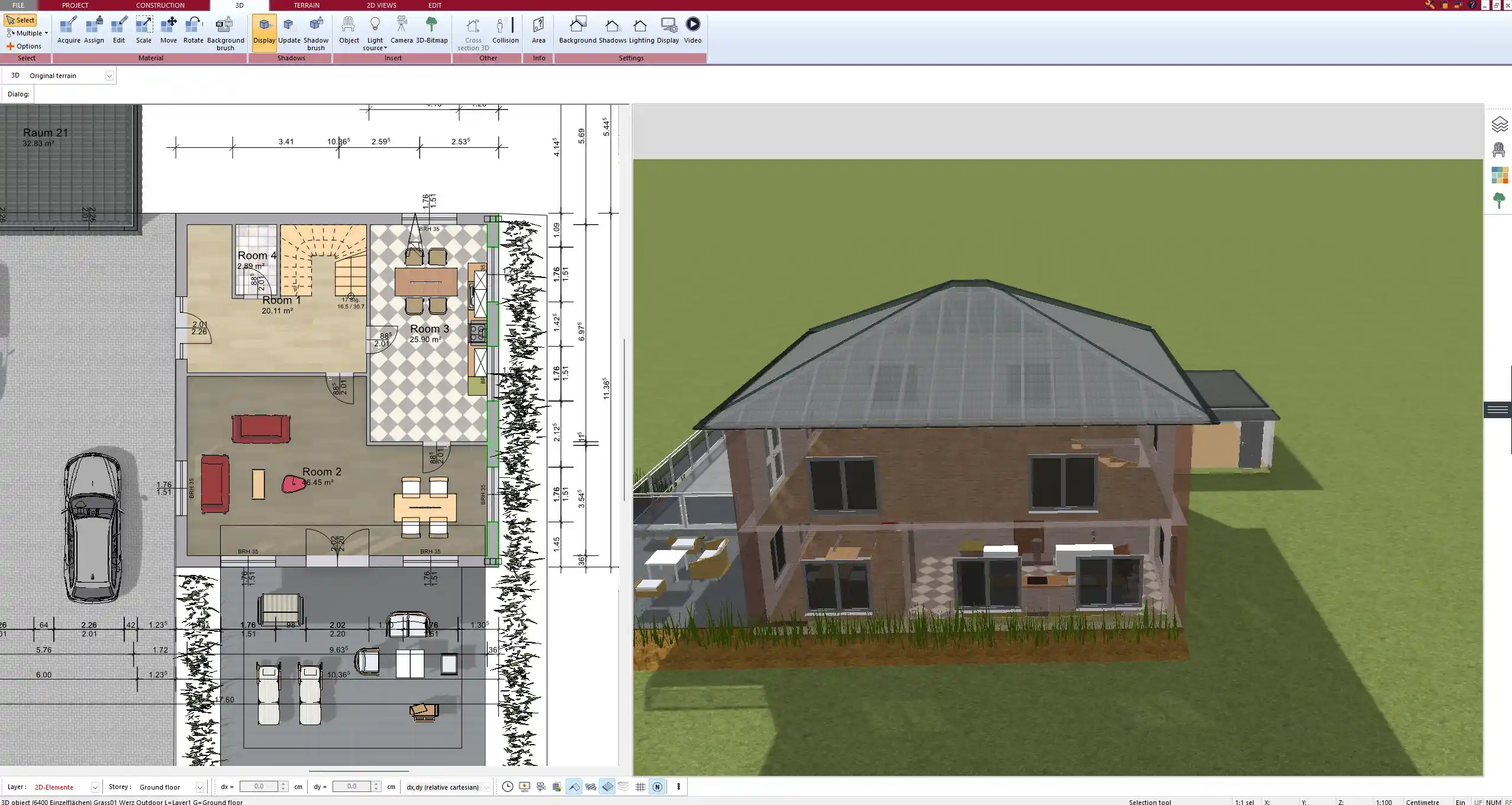 2D Floor Plan Created with Plan7Architect