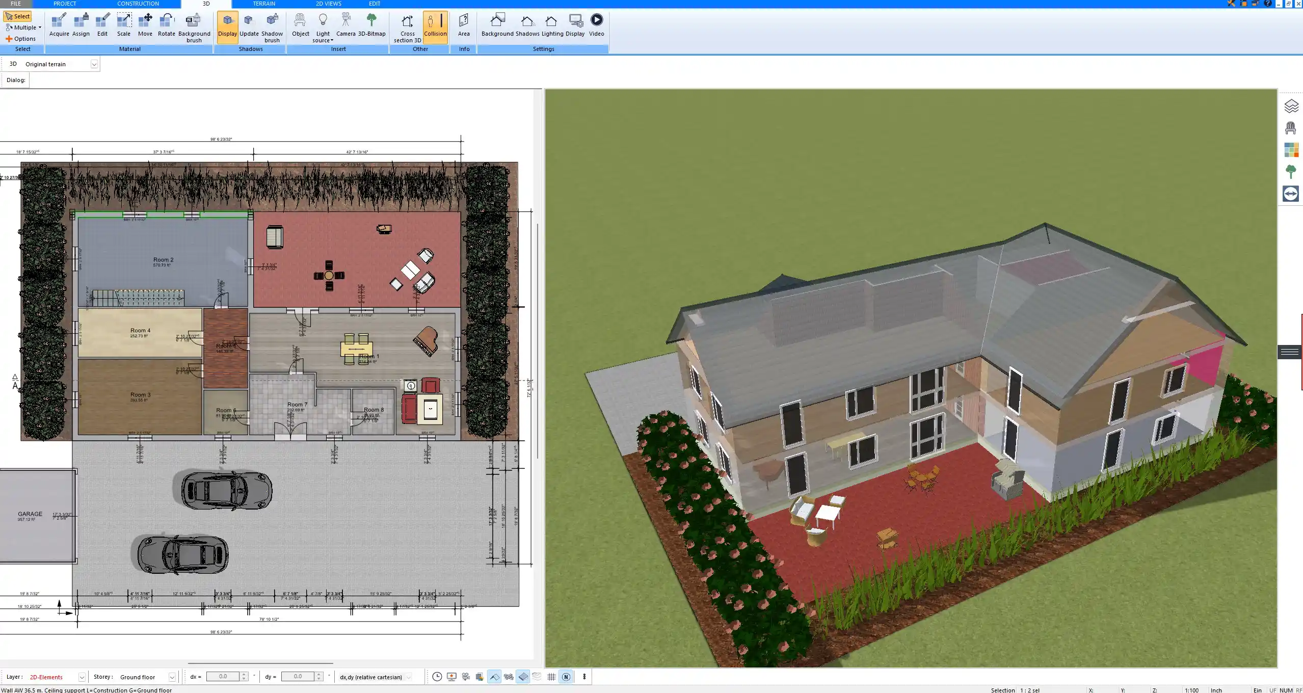 2D Floor Plan Created with Plan7Architect