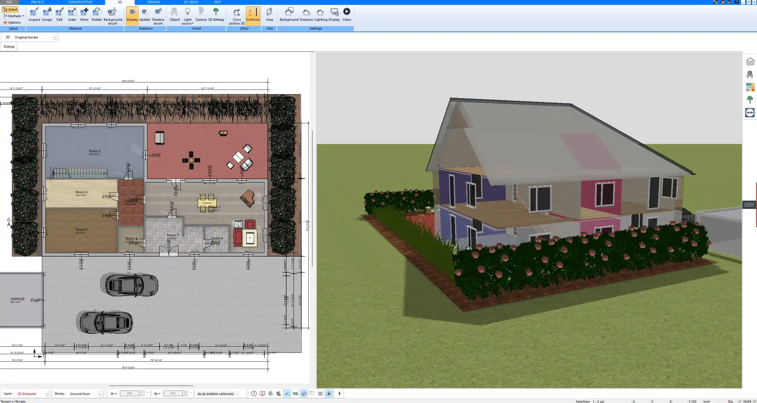 2D Floor Plan Created with Plan7Architect