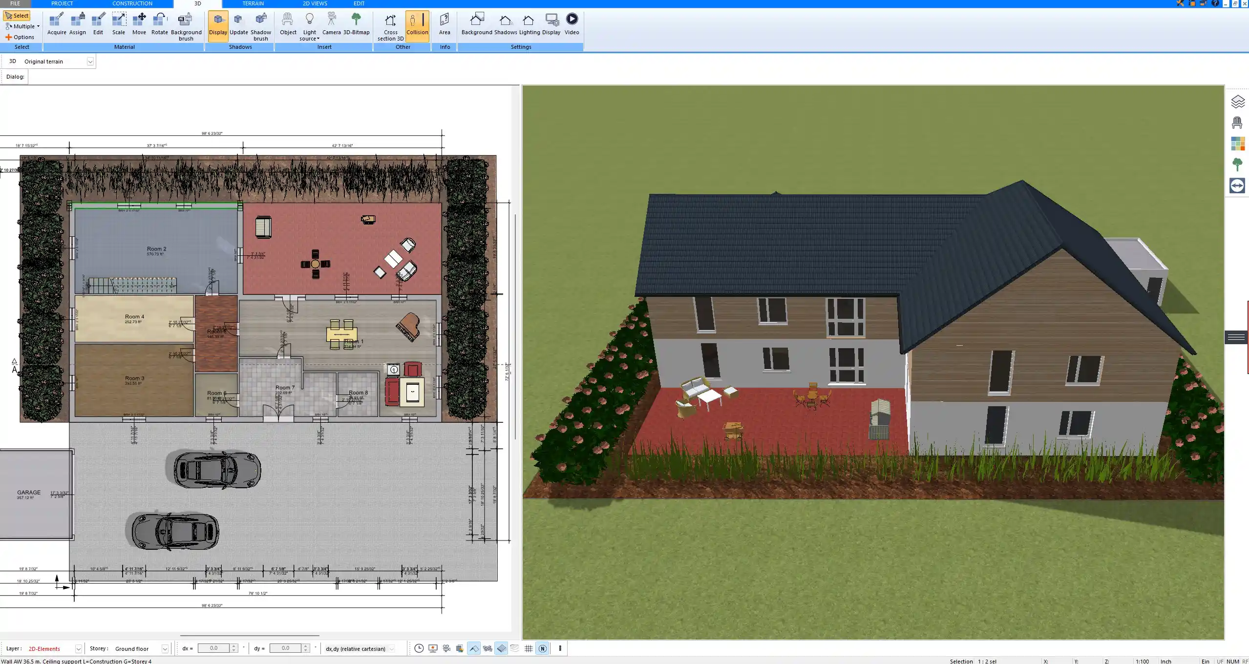 2D Floor Plan Created with Plan7Architect