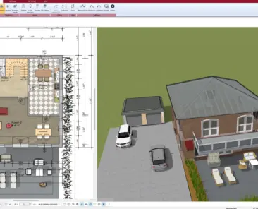 2D floor plan created in Plan7Architect – with precise wall and room layout tools