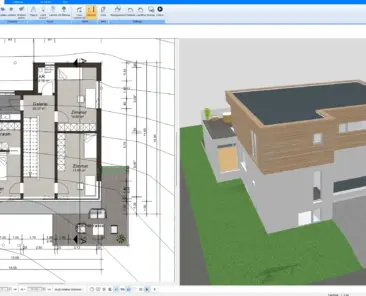 2D floor plan created with Plan7Architect – showing walls, doors, and window layout