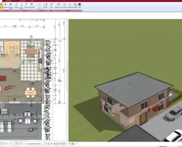 2D floor plan layout created with Plan7Architect software