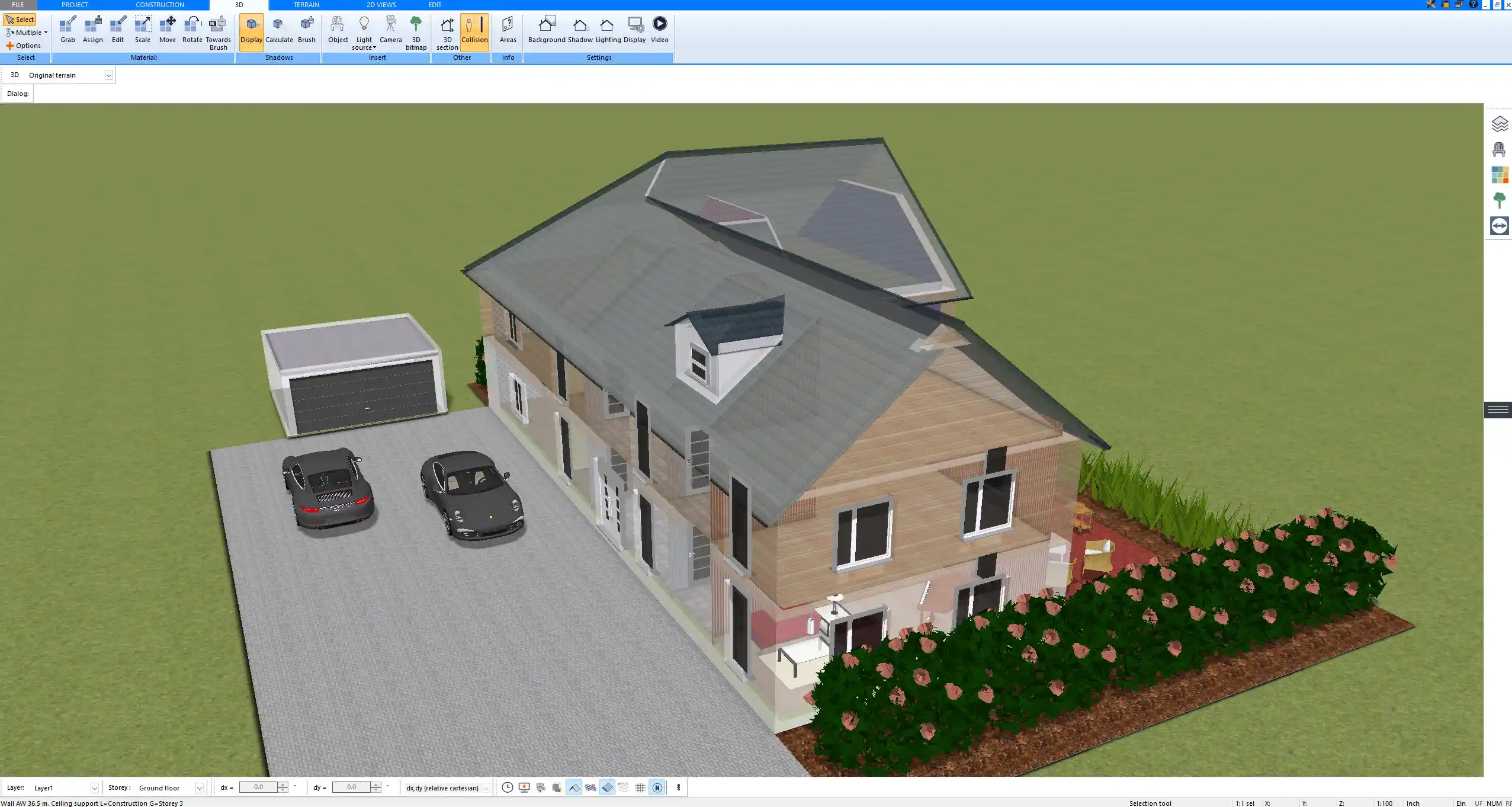 3D visualization of a professional photo studio designed in Plan7Architect