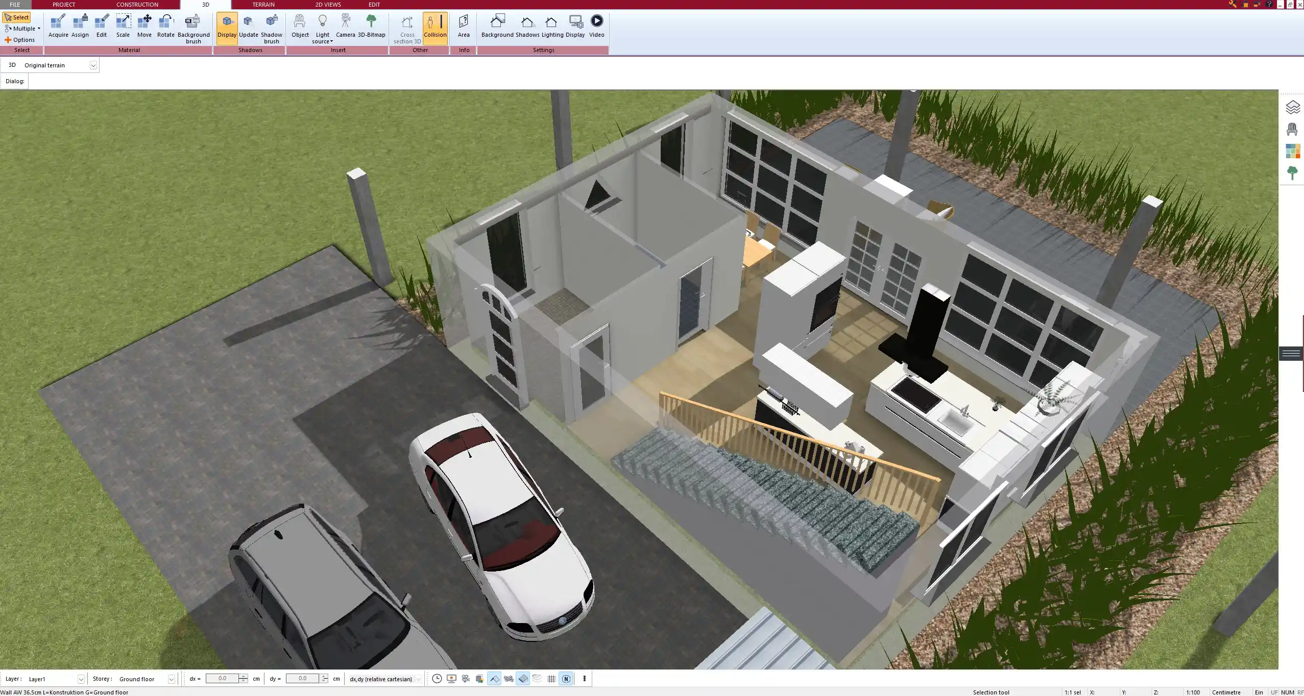 Compact Half-Bathroom Designed in Plan7Architect