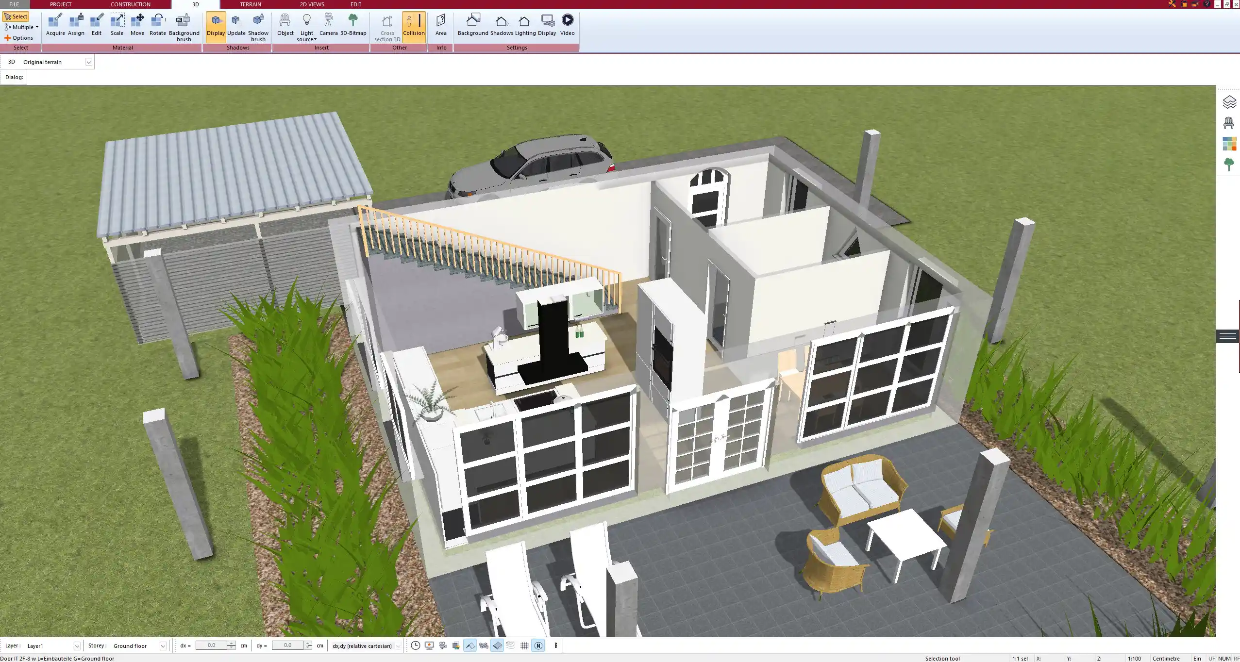 Detailed room labeling and area calculation using Plan7Architect’s room tools