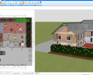 Floor plan created in 2D view using Plan7Architect