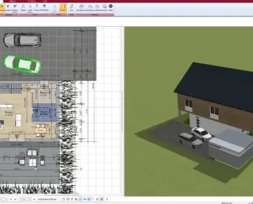 Floor plan created with Plan7Architect in 2D view – custom wall layout and room labeling