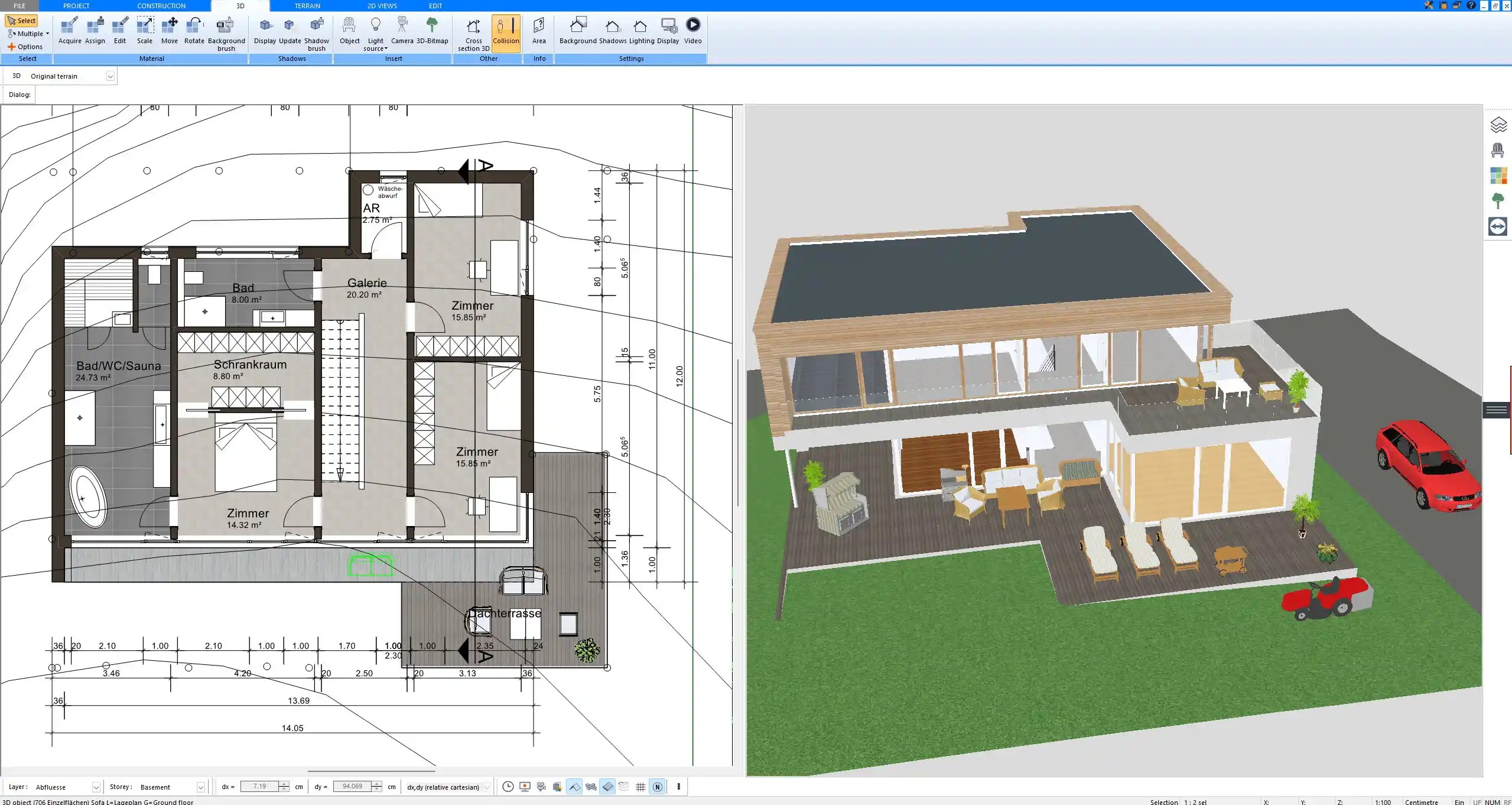 Floor plan created with Plan7Architect – clear 2D layout for a modern family home
