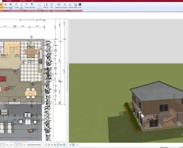 Floor plan layout created using Plan7Architect’s wall tool – customizable in metric and imperial units