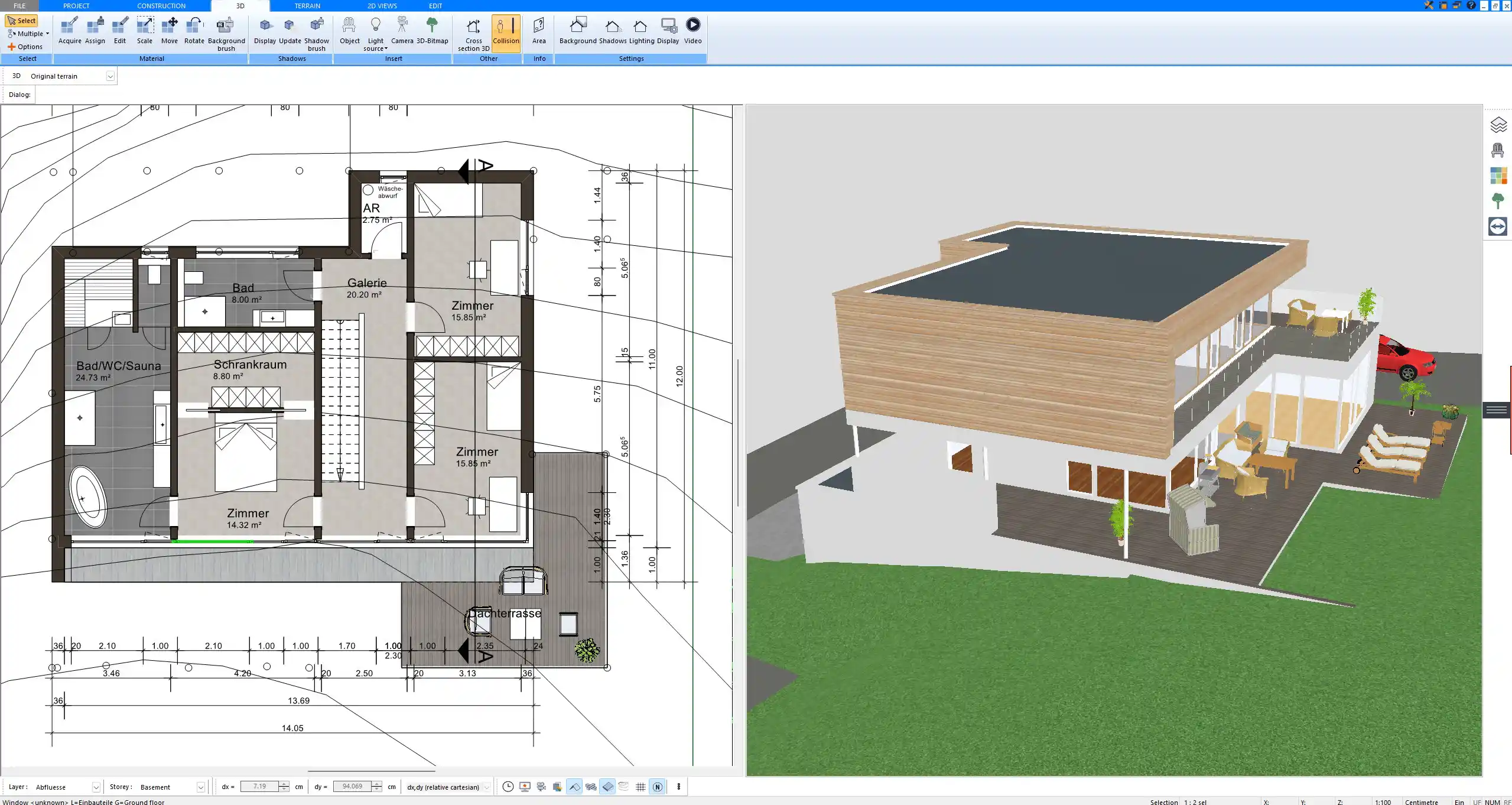 Studio layout created with Plan7Architect Ideal space for portrait photography