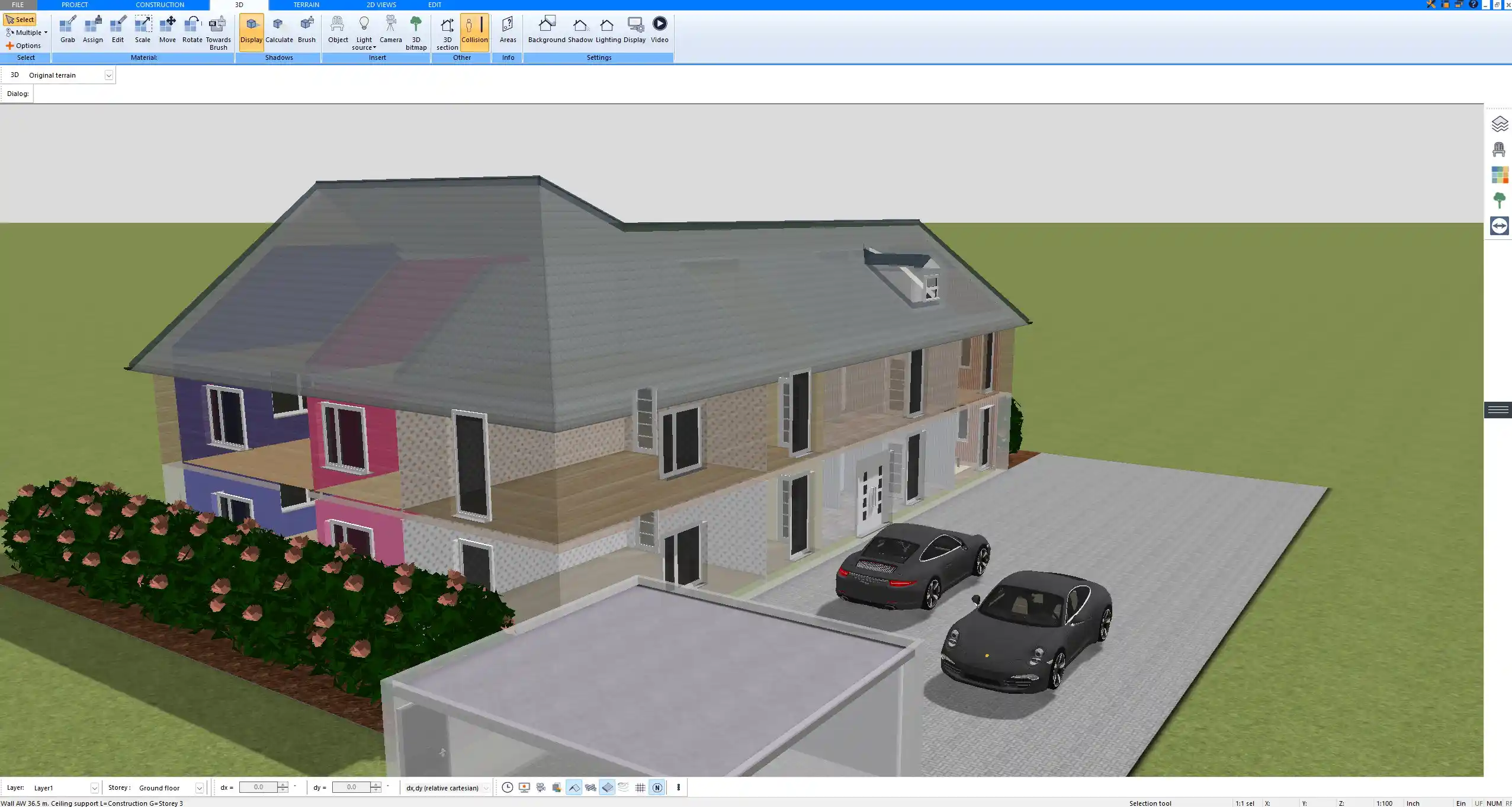 Virtual walk-through view of a new sunroom connected to the main house – created in Plan7Architect