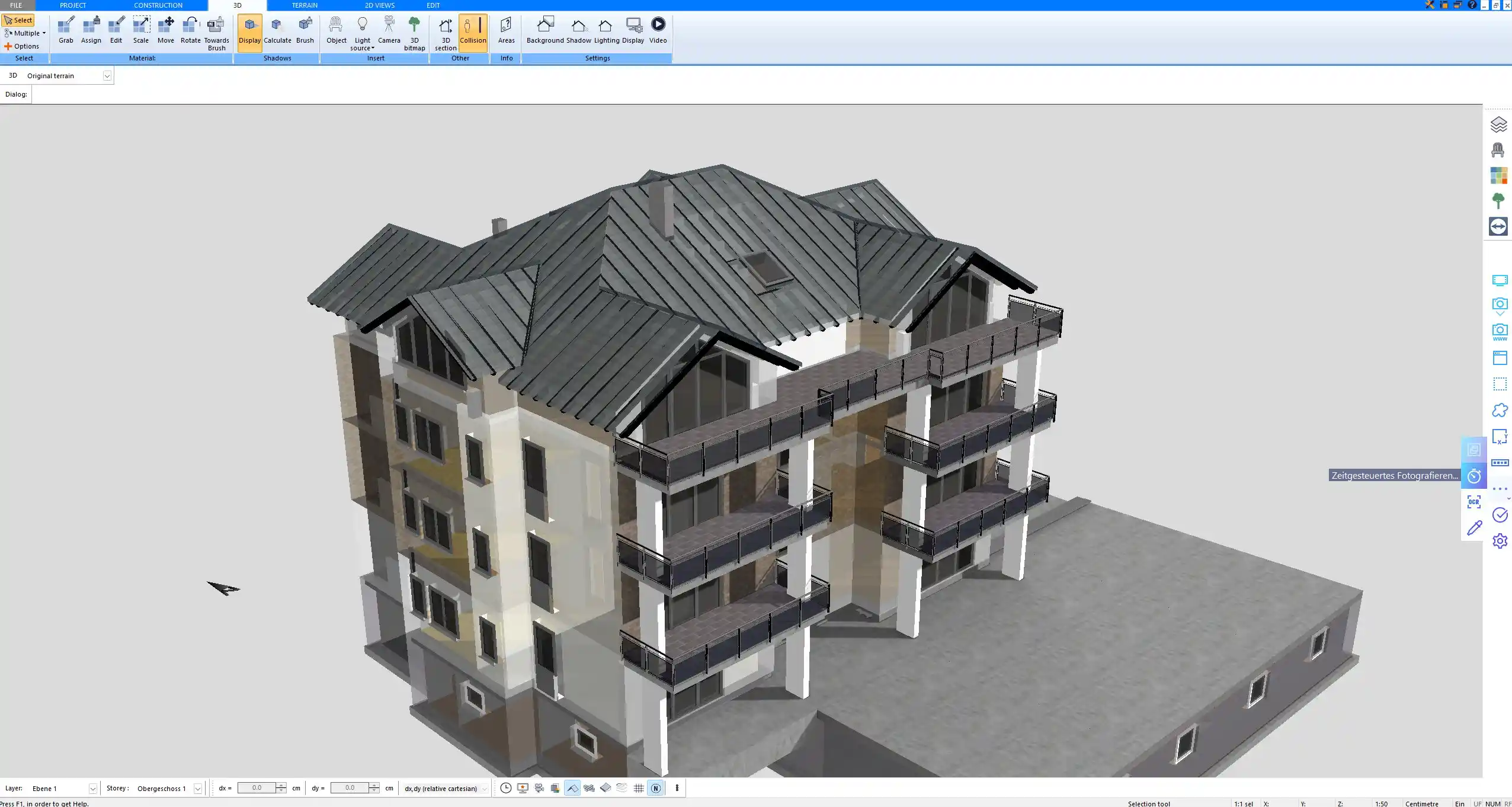 Walkthrough perspective rendered with Plan7Architect