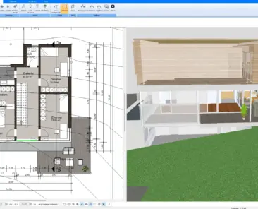 2D floor plan created with Plan7Architect – showing walls, dimensions, and room labels