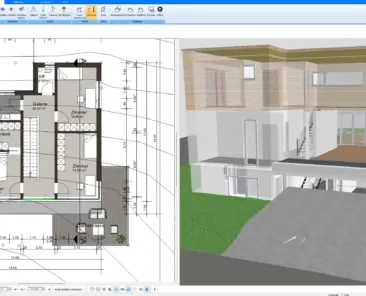 Floor plan created with Plan7Architect – showing wall layouts and room divisions in 2D