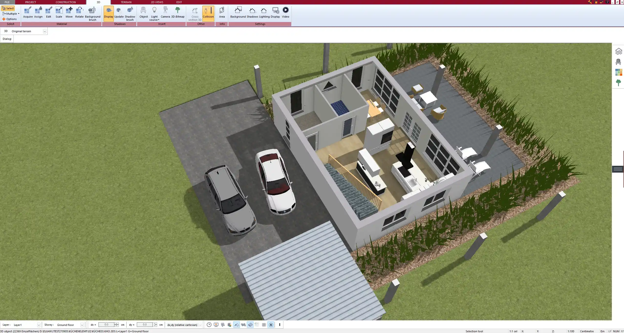 Cafe floor plan created with Plan7Architect