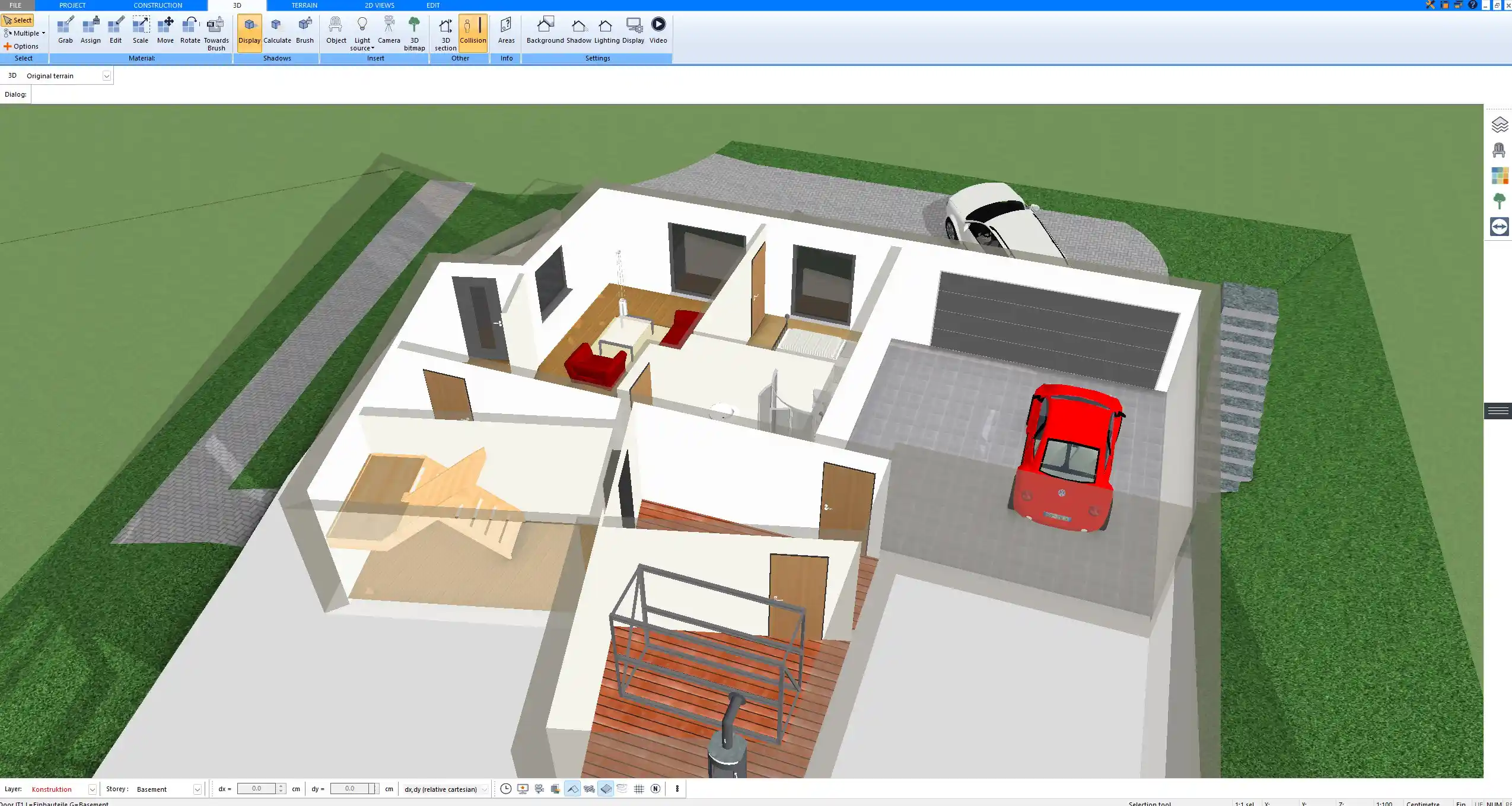 Detailed bar and counter area planning with Plan7Architect