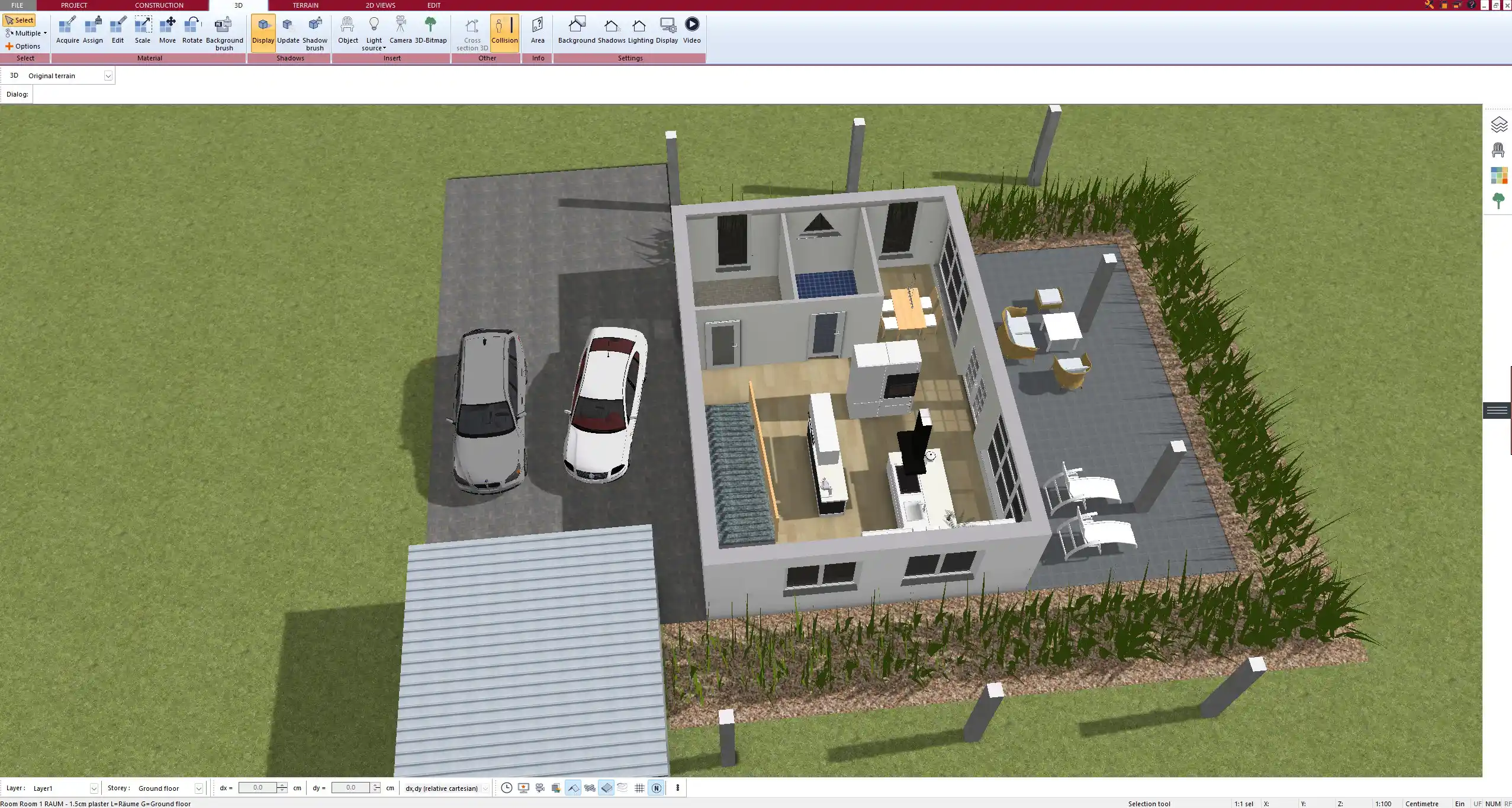 Hallway floor plan created with Plan7Architect – showing minimum functional entrance size