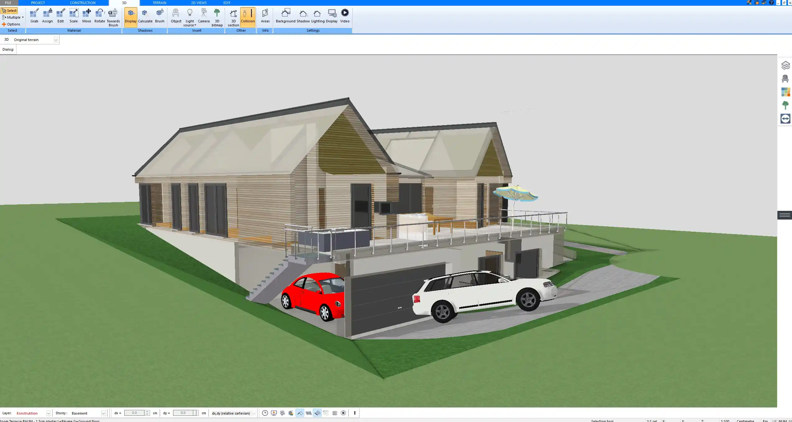 3D exterior elevation generated with Plan7Architect for clear visual reference