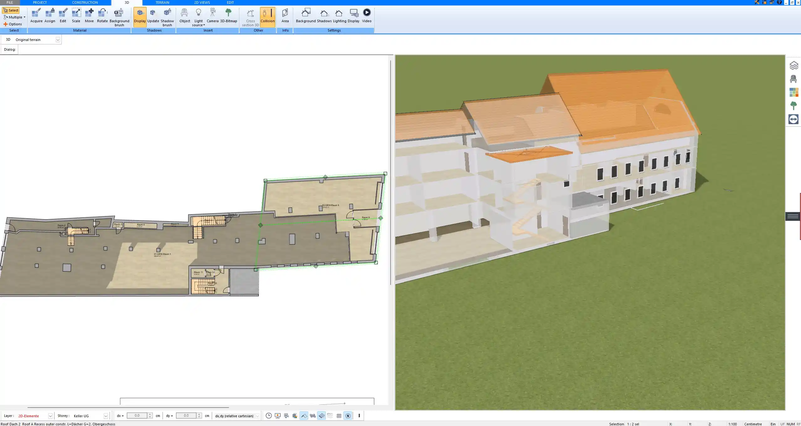 Architectural plan created in Plan7Architect with metric and imperial units