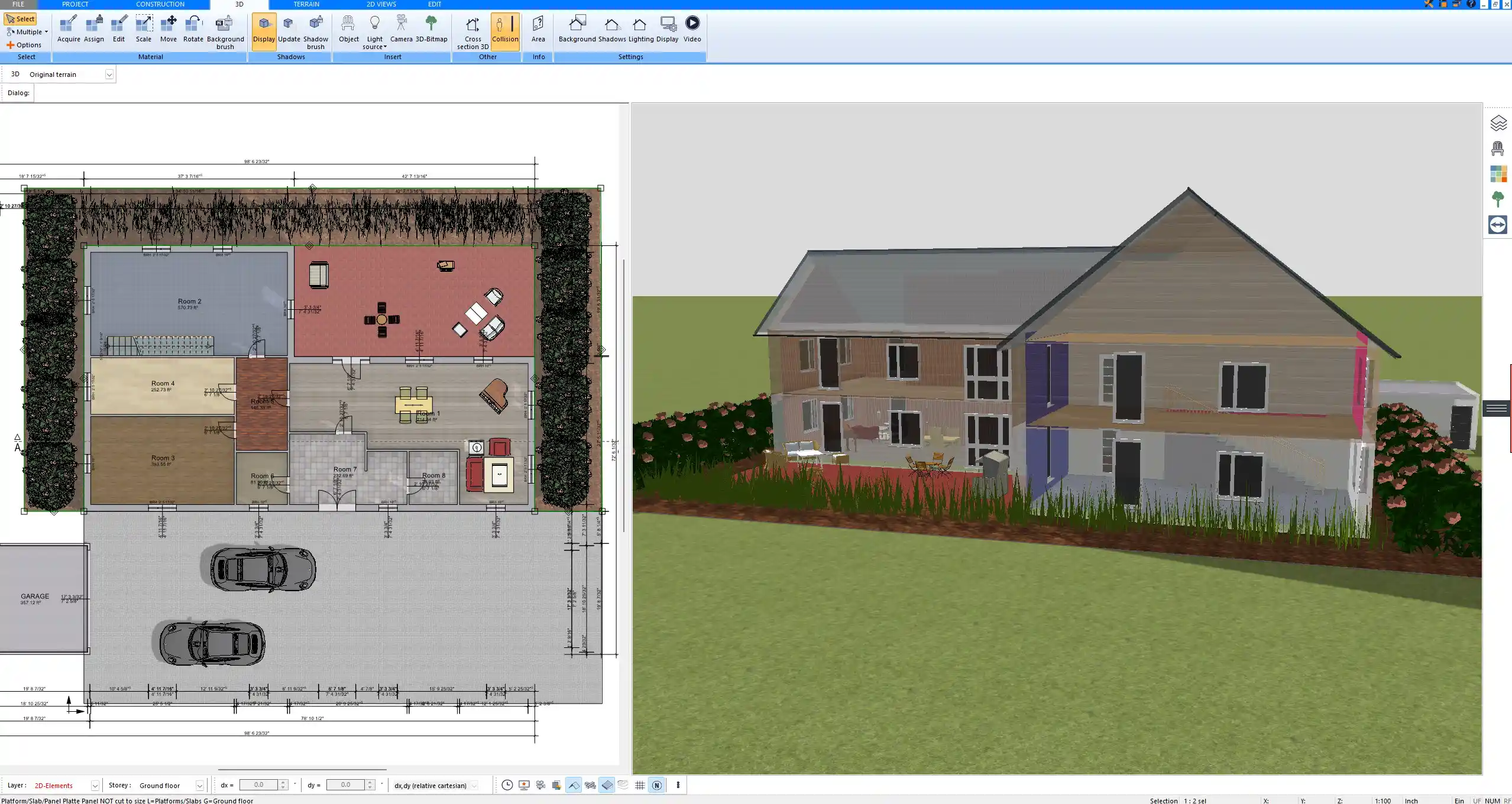 Construction drawing in A1 sheet size created with Plan7Architect
