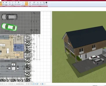 Creating the first floor plan layout in Plan7Architect – exterior walls placed with precision