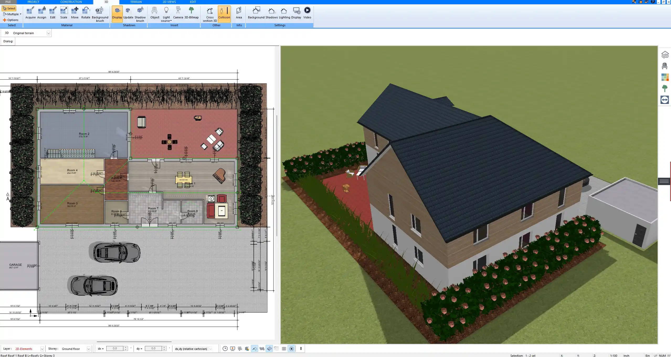 Detailed elevation view generated in Plan7Architect as part of construction drawings