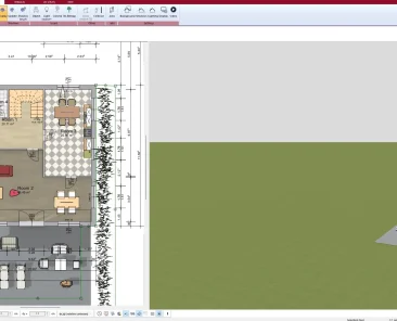 Floor plan created in Plan7Architect showing precise wall and room layout