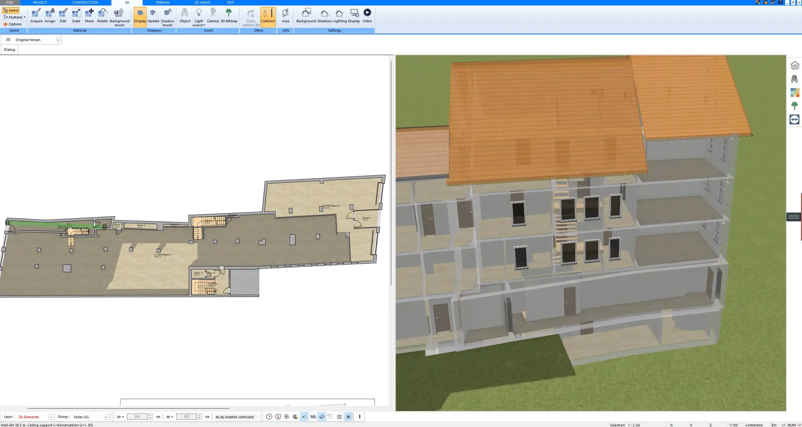 From idea to execution design vs construction drawings side by side in Plan7Architect
