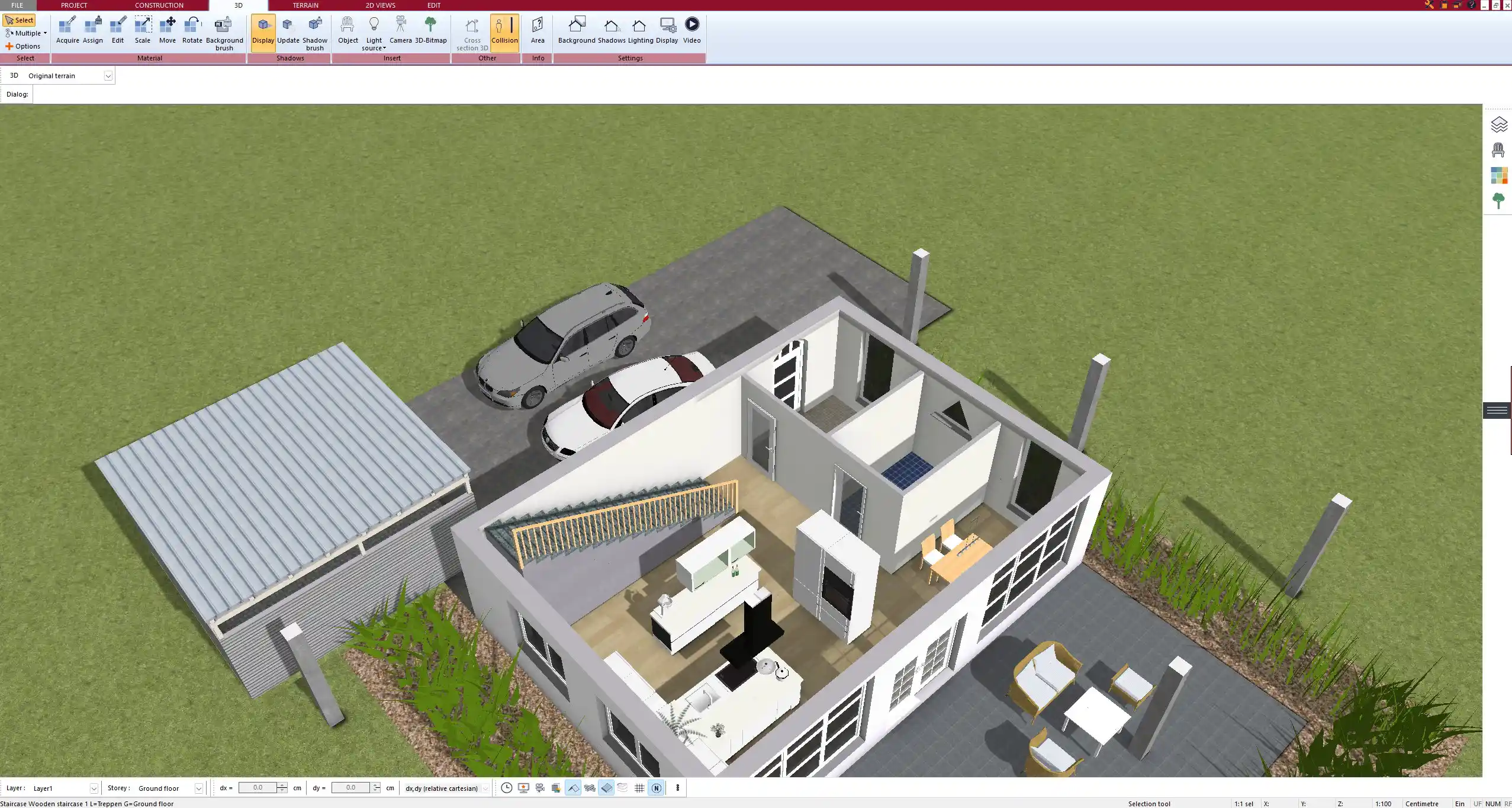 Guest bathroom floor plan created with Plan7Architect