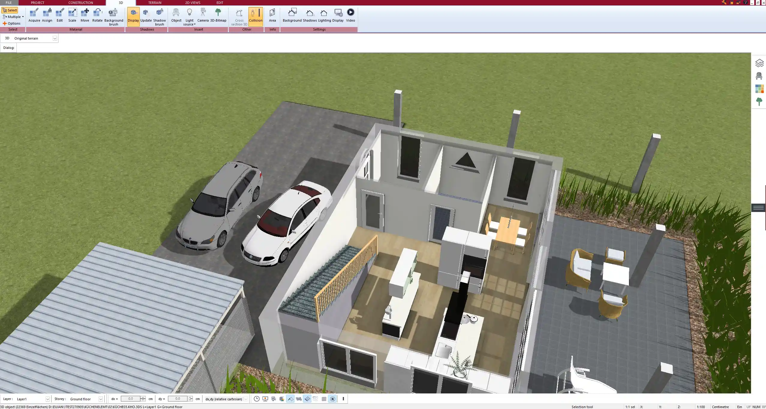 Home gym floor plan designed with Plan7Architect showing a compact 12 m² 130 sq ft layout