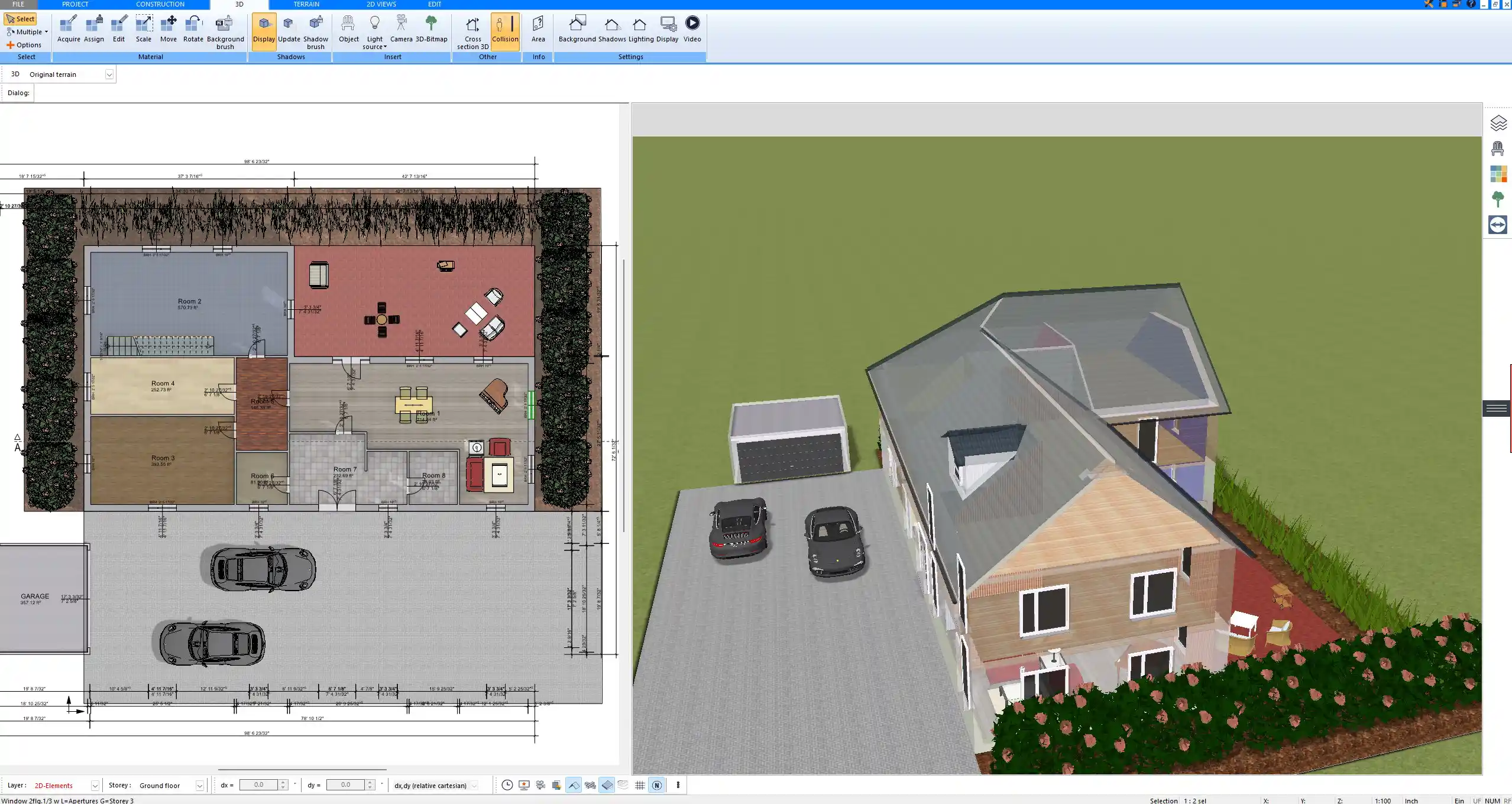 Mechanical floor plan with HVAC layout created in Plan7Architect software