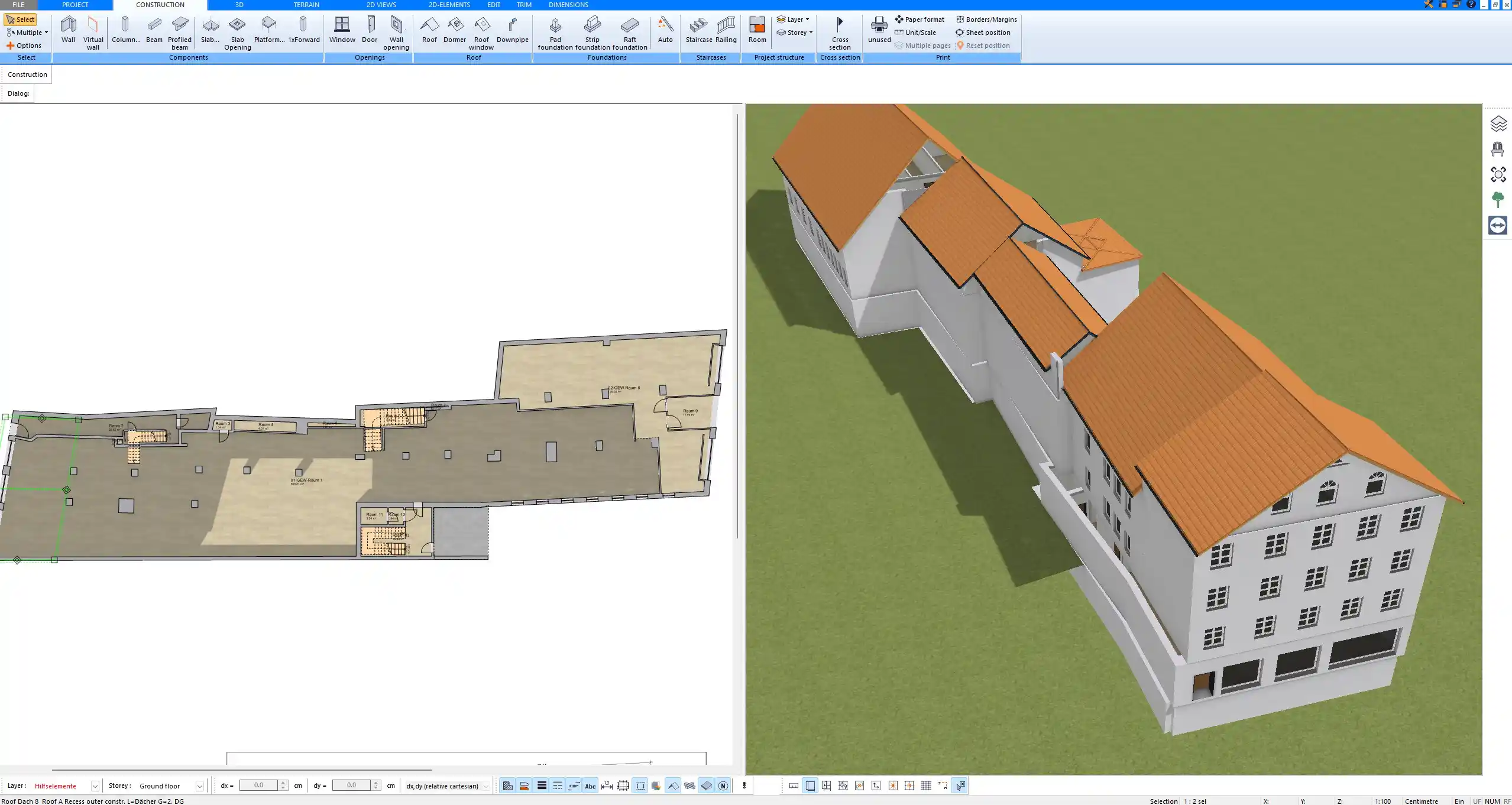 Professional construction drawing set prepared with Plan7Architect